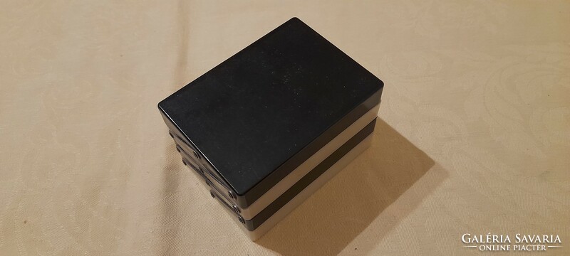 Cigarette storage box accordion vinyl retro 9x6.5x5.5cm