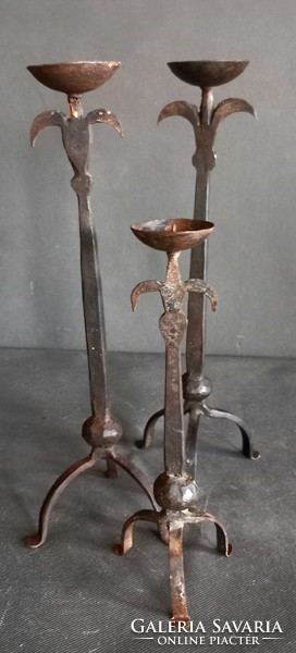 3 brutalist art and craft candle holders negotiable