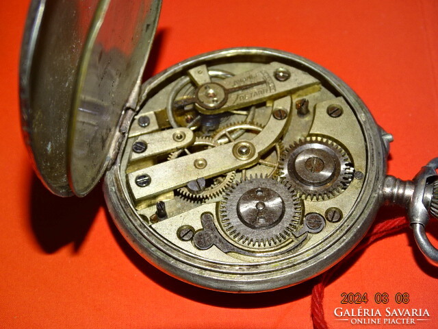 Antique silver Swiss men's pocket watch
