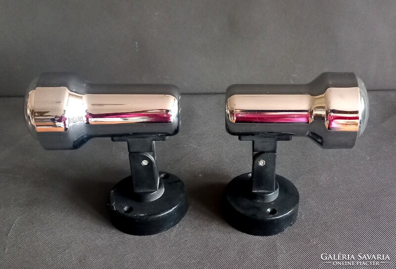 Pair of chrome wall lamps vintage negotiable targetti sankey