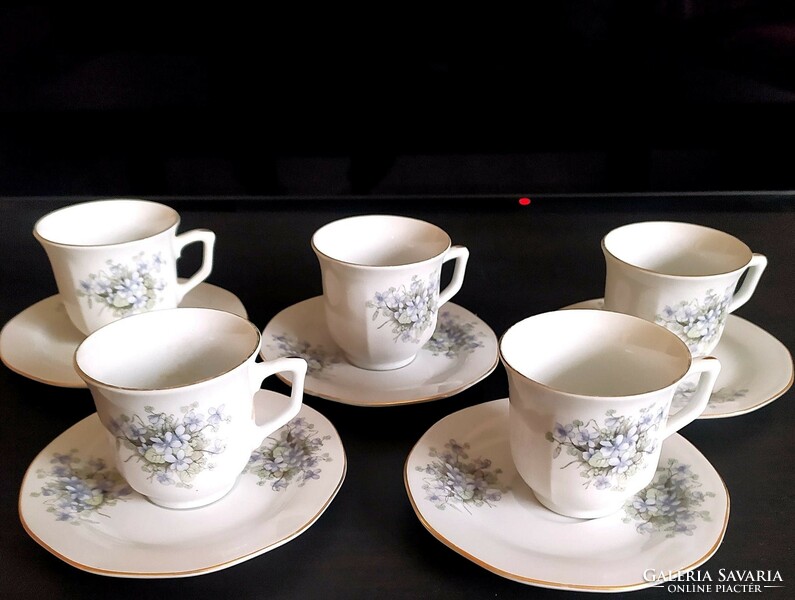 Forget-me-not floral coffee set
