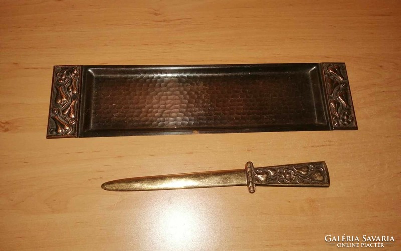 Industrial copper leaf-opening knife with tray (b)