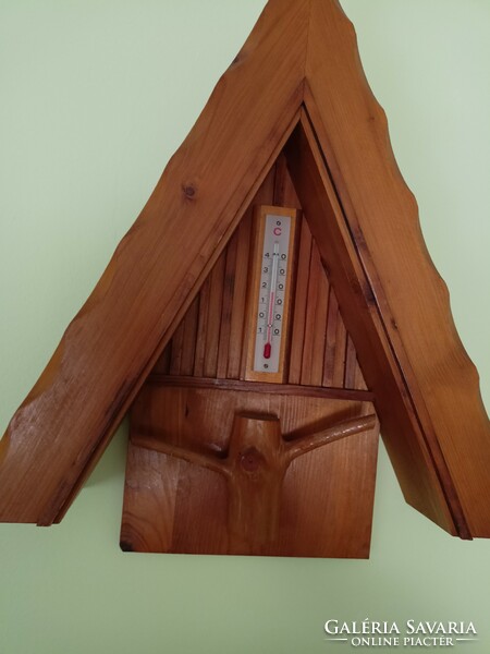 Rare, unique cottage-shaped wall-mounted thermometer HUF 12,000