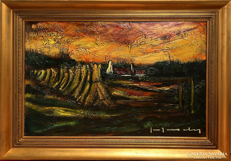 Modern landscape oil painting in a nice frame