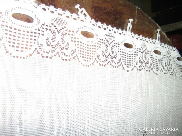 Beautiful vintage style white openwork rose stained glass curtain