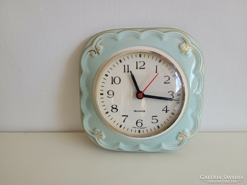 Retro German ceramic wall clock mid century wall clock