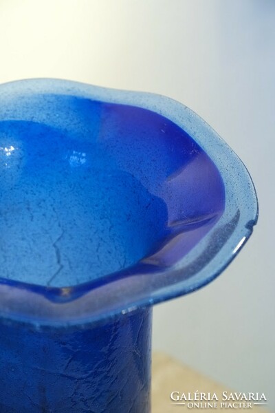 Glass vase by the Hungarian glass artist György Buczkó