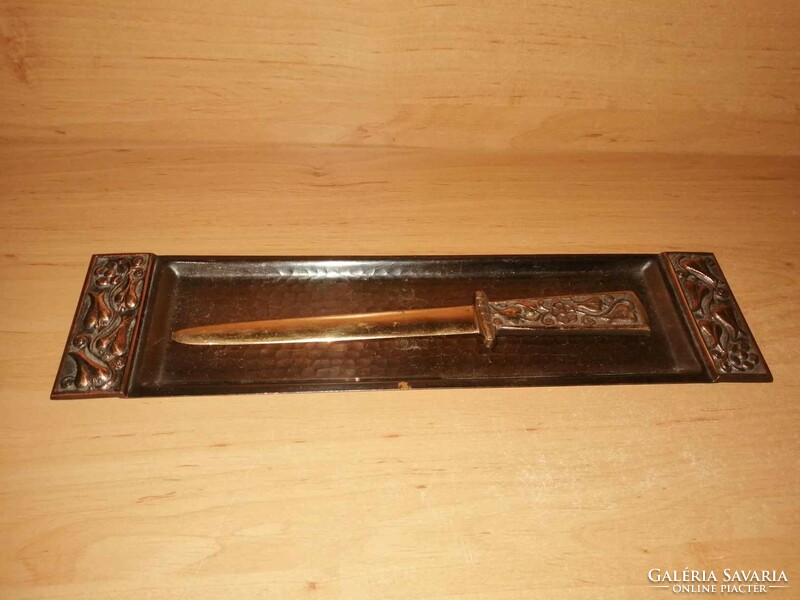 Industrial copper leaf-opening knife with tray (b)