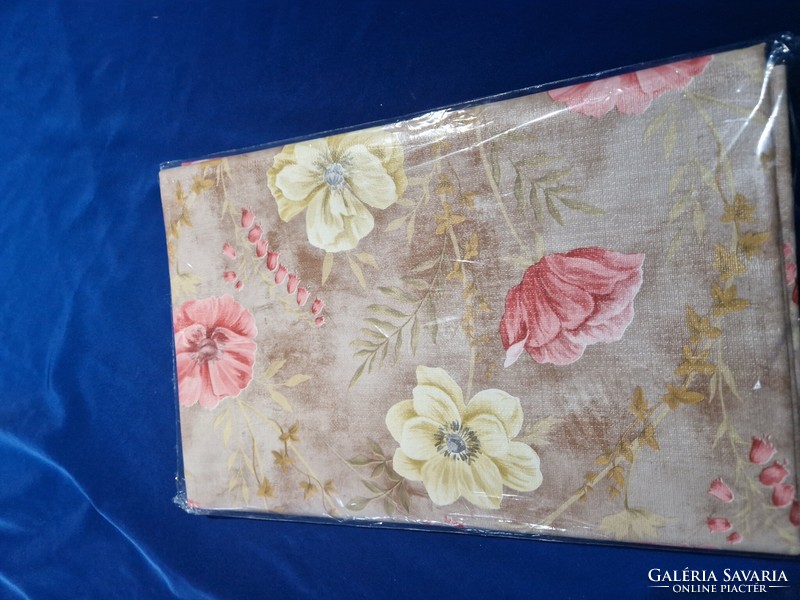 Waxed canvas table cloth with flowers