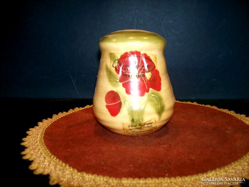 Ceramic salt shaker 10 cm high, exceptionally beautiful, flawless piece