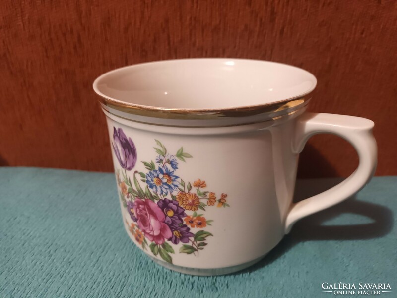 Beautiful old marked Czechoslovak large porcelain mug