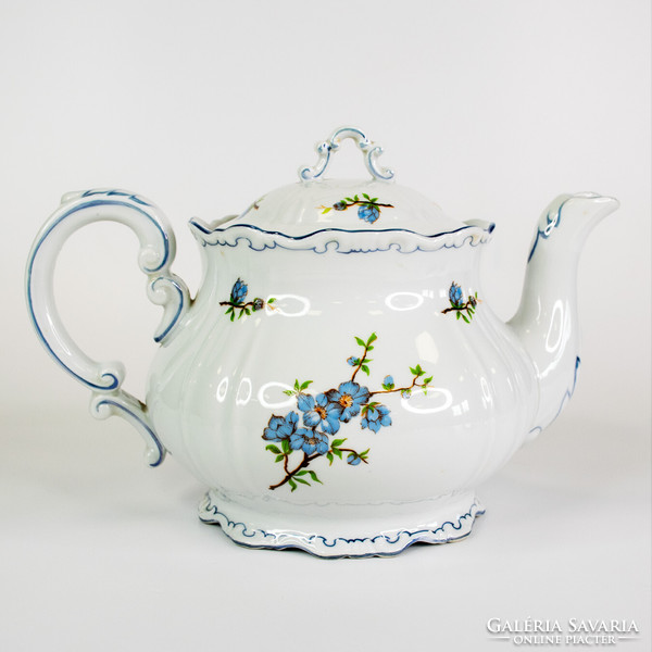 Zsolnay teapot with peach blossom pattern