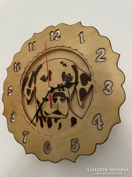 Wall clock with dog pattern