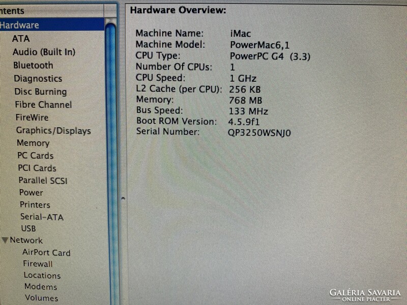 IMAC Power PC G4 - 1 GHz - 768 MB DDR