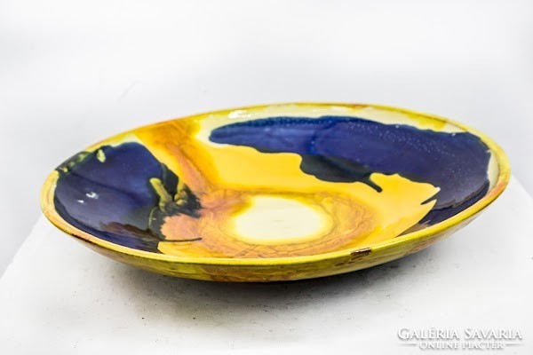 Mónika Laborcz ceramic decorative plate, 1970's - 51761