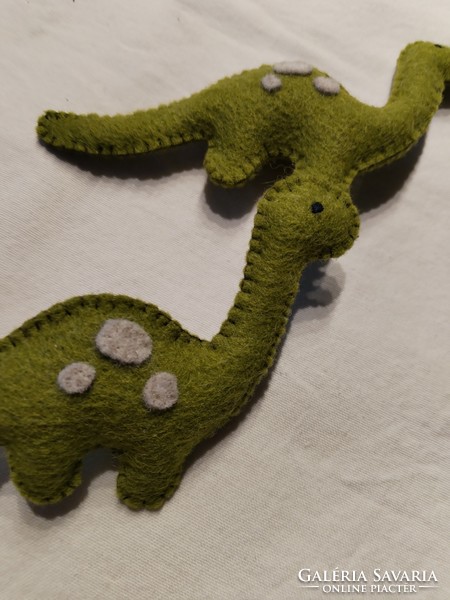 Kézműves gyapjú filc - figurális dínók / olíva zöld
