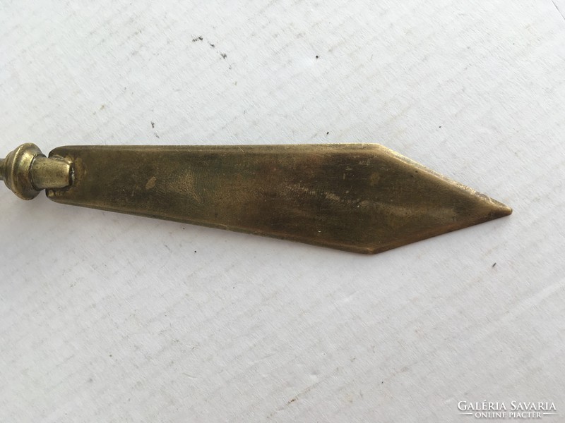 Old, antique, vintage copper leaf opener, copper leaf opener