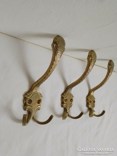 Set of 3 copper hangers, 16 cm