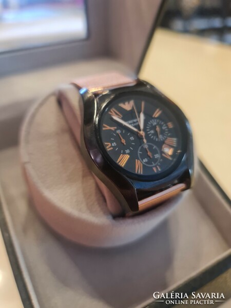 Emporio armani ceramic chronograph men's watch from collection