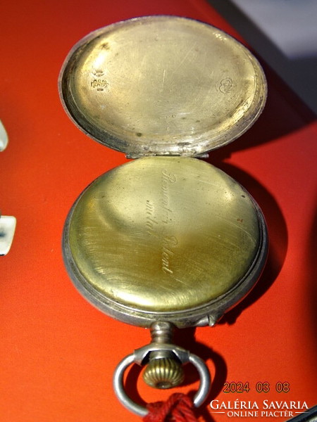 Antique silver Swiss men's pocket watch