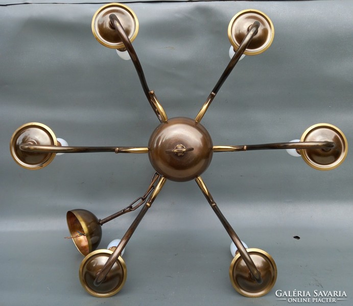 Flemish copper chandelier with 6 arms