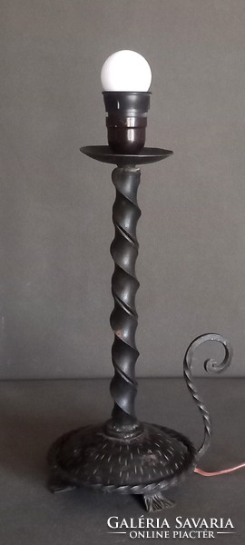 Brutalist art and craft wrought iron table lamp negotiable