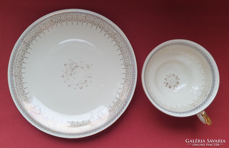 Elfenbein Bavarian German porcelain coffee tea breakfast set cup small plate plate