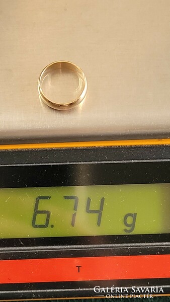 (13) 14K gold wedding ring, wedding ring 6.74 g