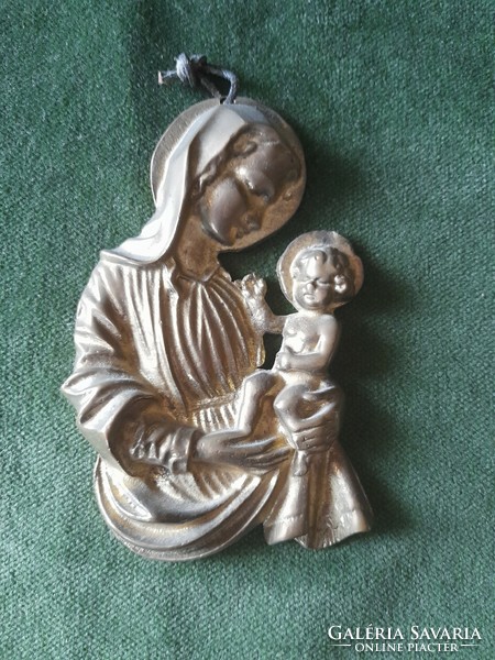 Copper Mary with baby Jesus