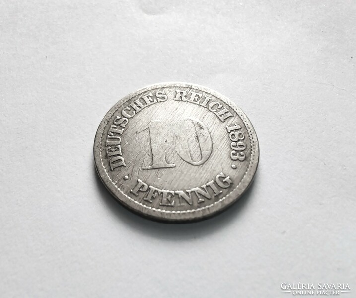 Németország 10 Reichpfennig 1893 F