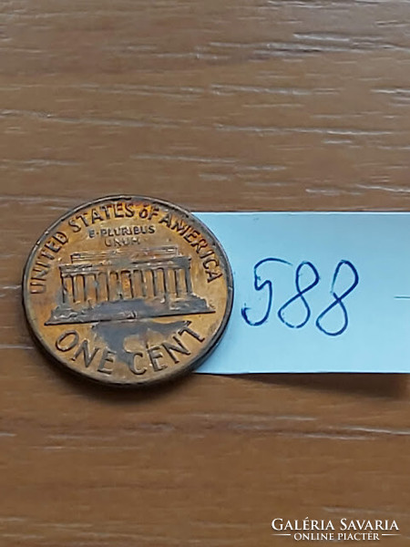 Usa 1 cent 1964 d, copper-zinc, abraham lincoln 588