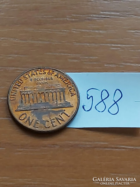 USA 1 CENT 1964 D, Réz-Cink,  Abraham Lincoln  588