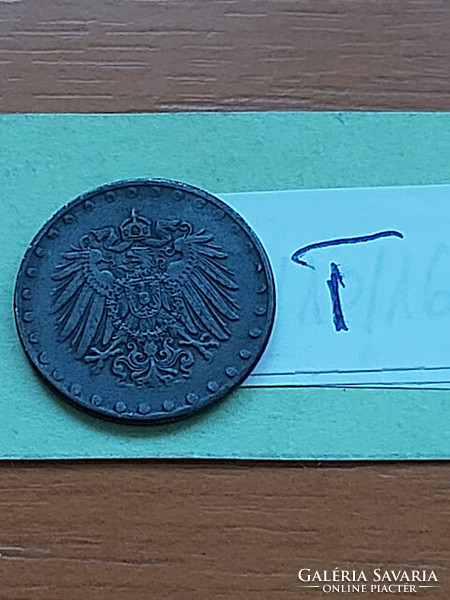 German Empire deutsches reich 10 pfennig 1917 zinc, ii. Vilmos #t