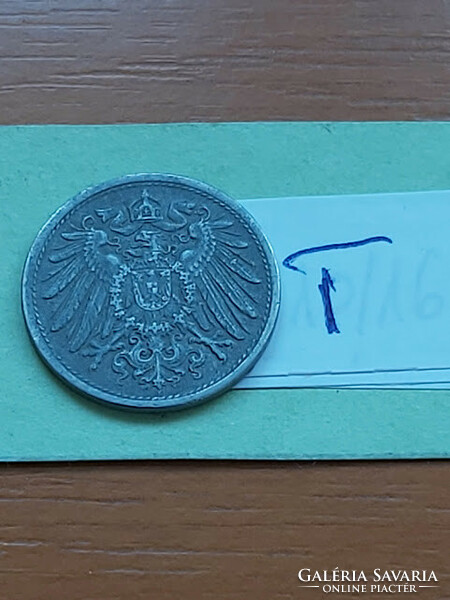 German Empire deutsches reich 10 pfennig 1921 zinc, ii. Vilmos #t