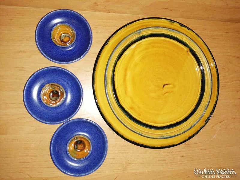 Egg holder breakfast set ceramic plate center table (ia)