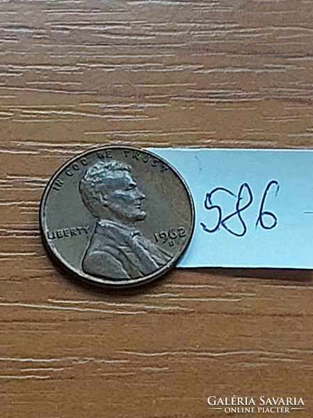 USA 1 CENT 1962 D, Réz-Cink,  Abraham Lincoln  586