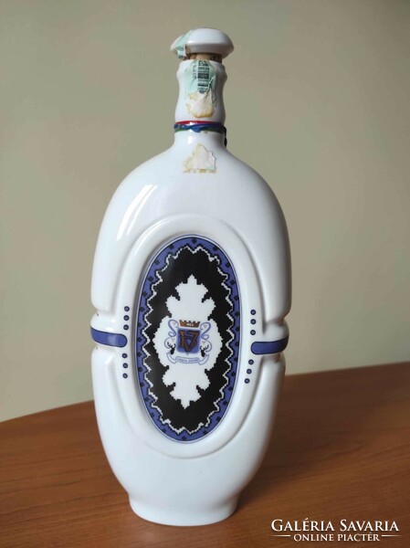 Hollóháza Szatmár brandy porcelain bottle, bottle