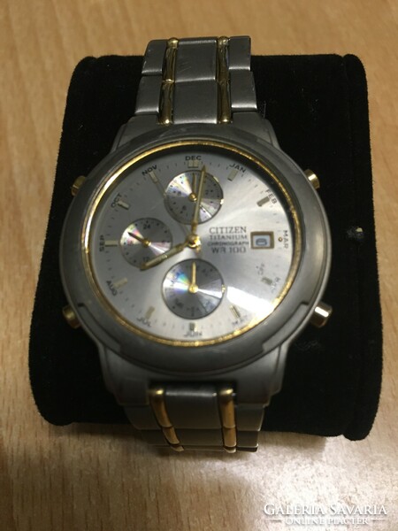 Citizen titanium chronograph watch.