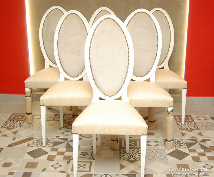 Luxury design dining chairs from Italy - with white frame
