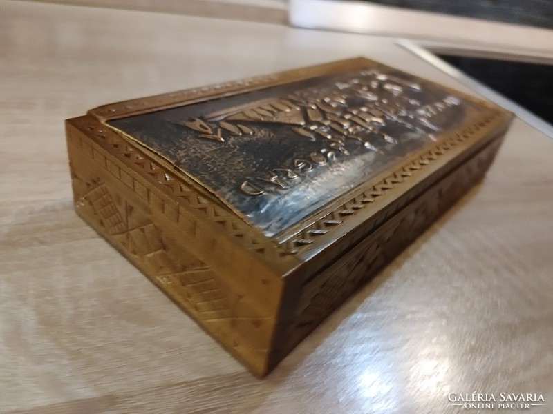 Xiv ver beograd wooden box with metal decoration