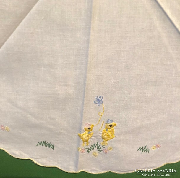 Beautiful, embroidered, Easter tablecloth