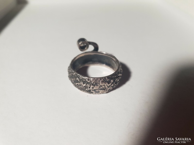 Silver unique ring