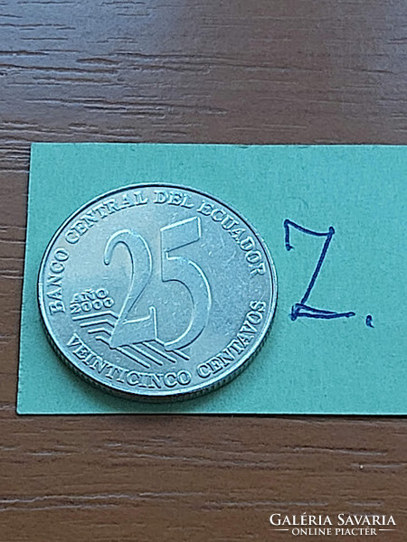 ECUADOR 25 CENTAVOS 2000  Rozsdamentes acél, JOSE JOAQUIN DE OLMEDO  #Z