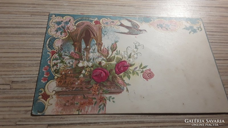 Antique embossed greeting postcard.