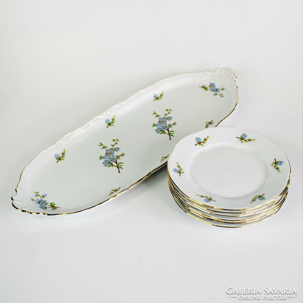 Zsolnay peach blossom pattern sandwich set