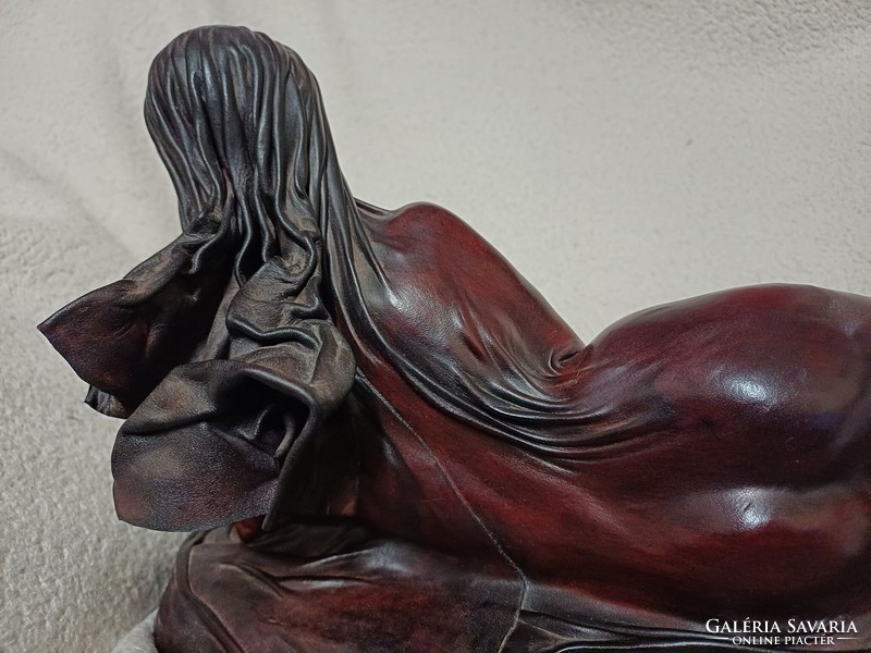 Leather sculpture female nude for sale