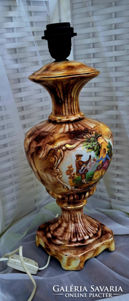 A beautiful antique scene lamp