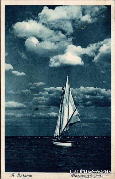 Balaton, the balaton, anchored yacht 1931