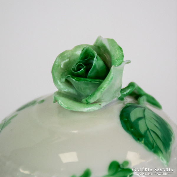 Herend green rose pattern spout and coffee/tea cup