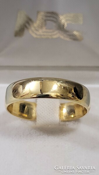 (16) 14 K arany jegygyűrű, karika gyűrű 4,46 g